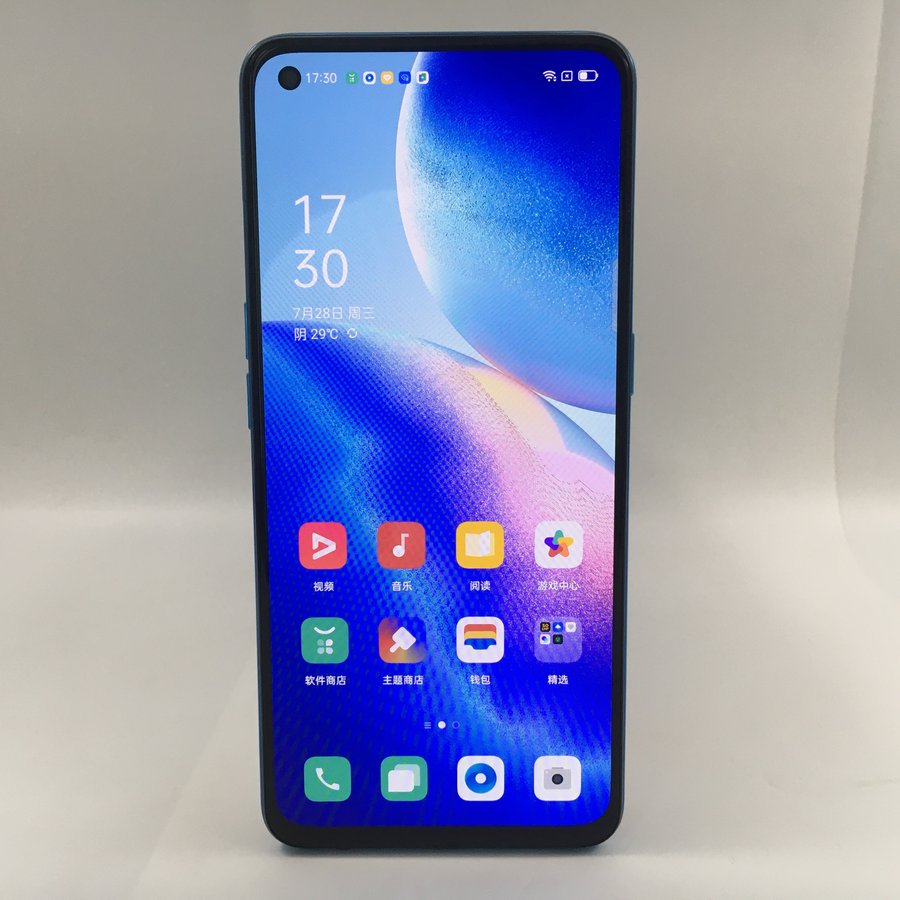 oppo【reno5 5g】5g全网通 极光蓝 8g/128g 国行 9成新