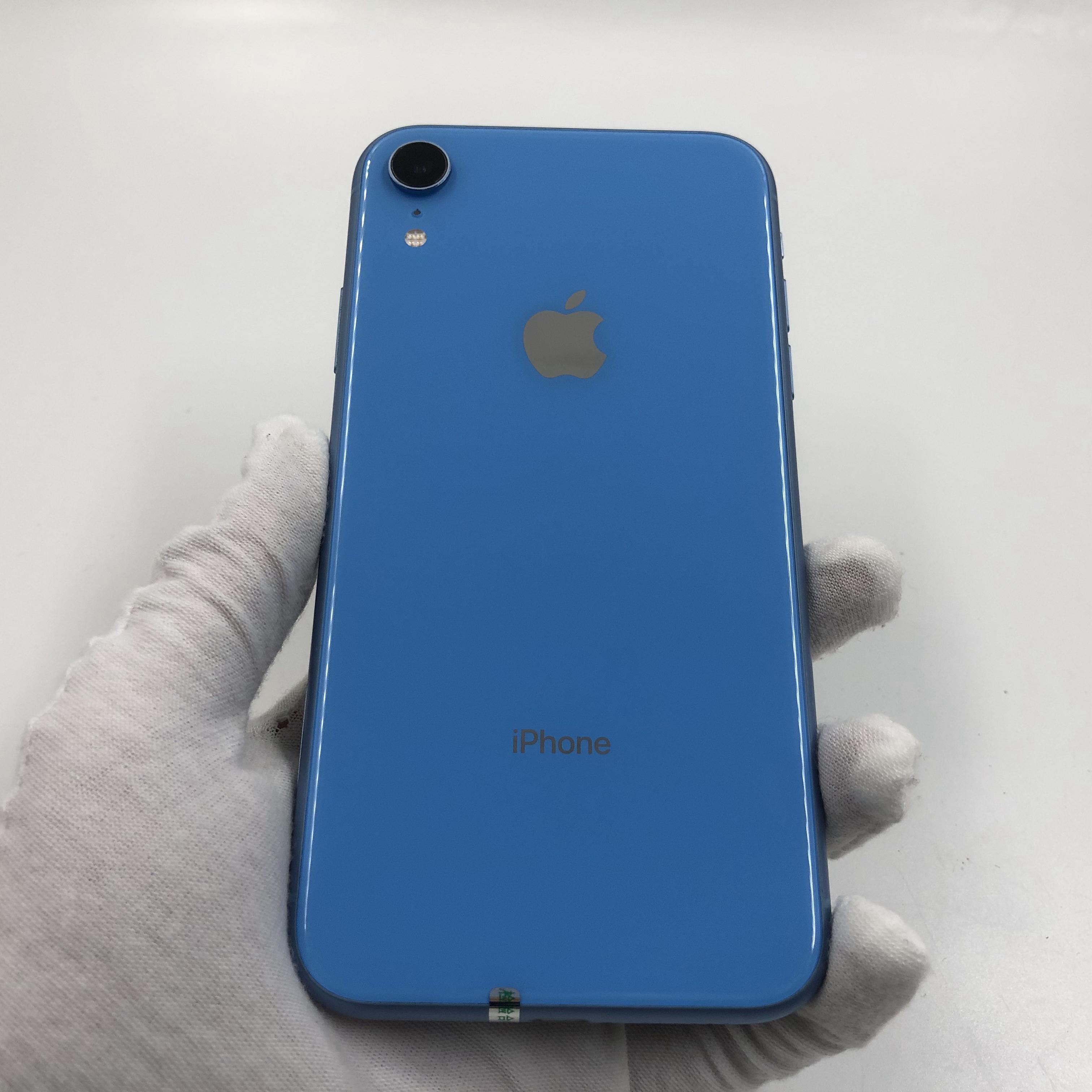 苹果【iphone xr】4g全网通 蓝色 128g 国行 8成新 真机实拍