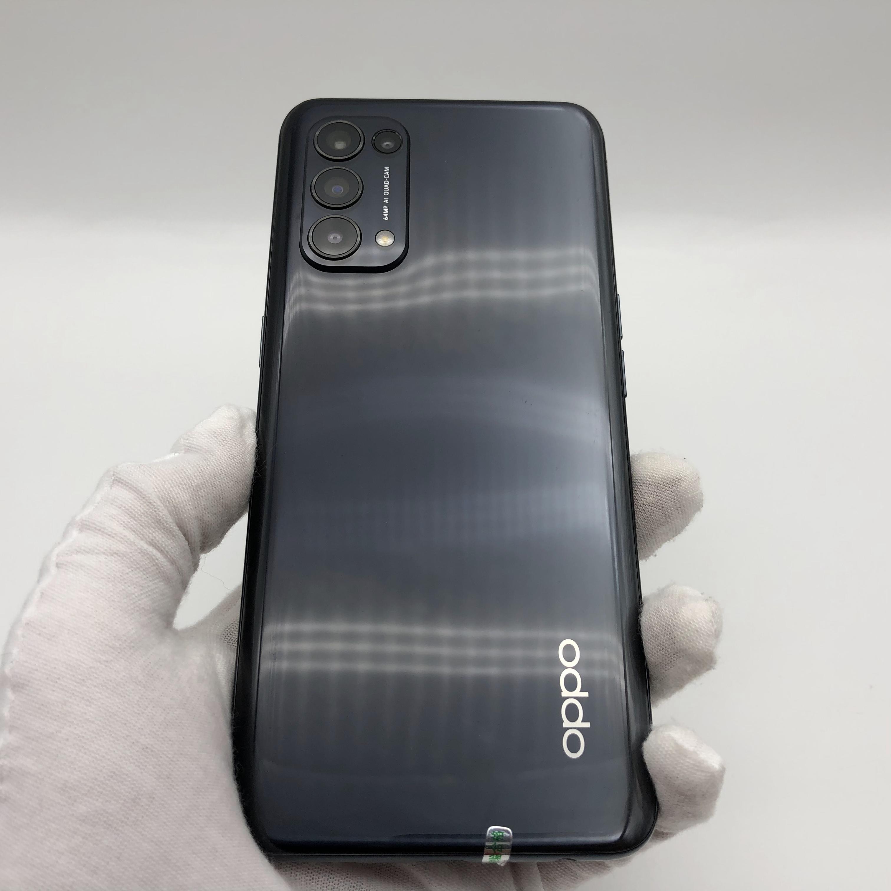 官方质检8成新及以下 月夜黑 国行 8g/128g 移动5g oppo reno5 5g