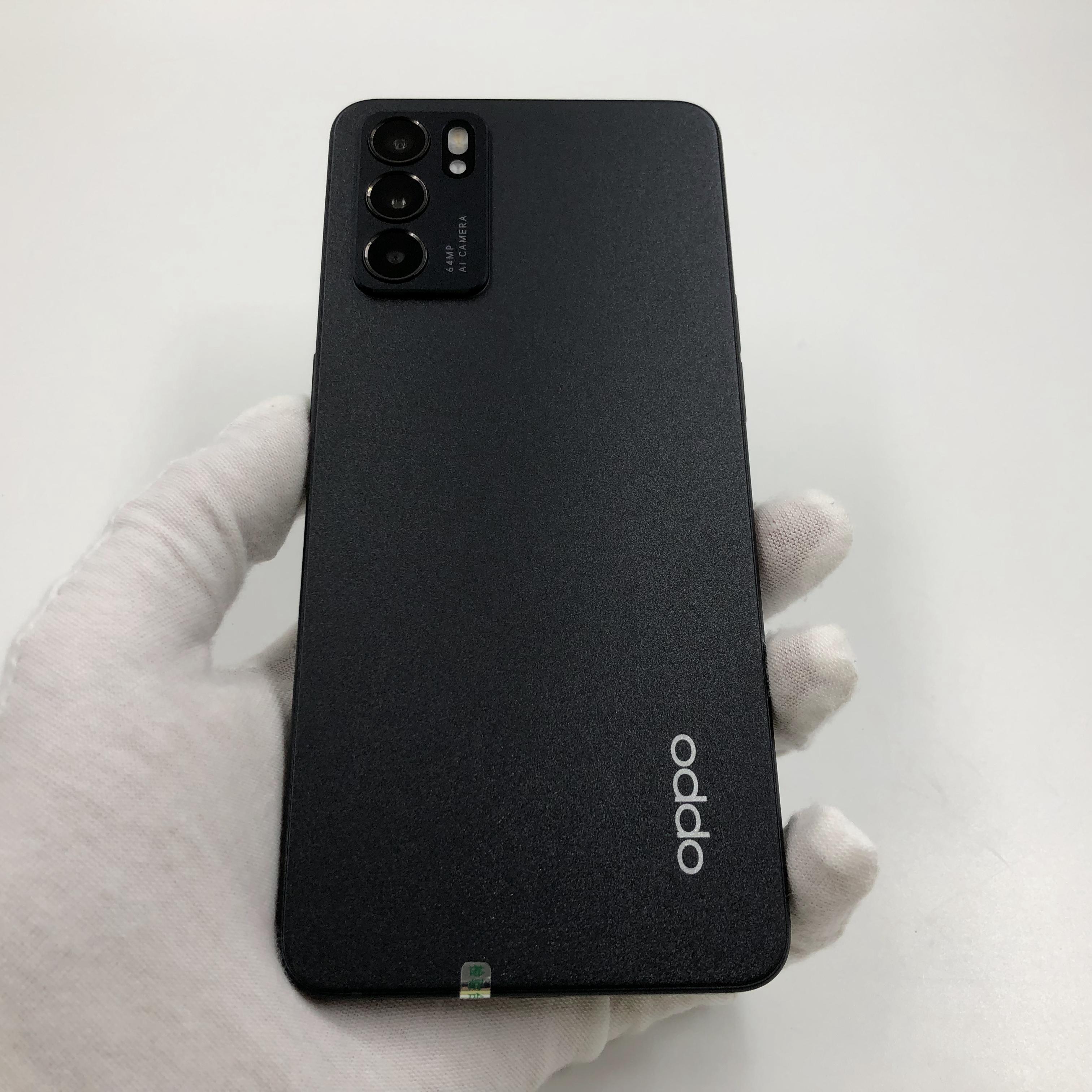 官方质检99成新 5g全网通 12g/256g 国行 夜海 oppo reno6 5g